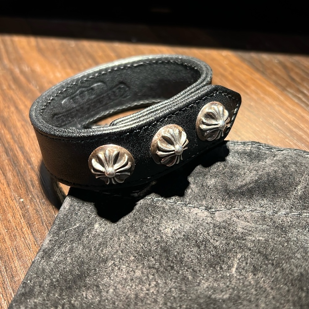 Chrome Hearts Leather Snap Bracelet